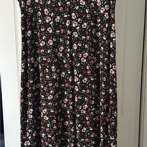 J. Jill Pink and Red Maxi A-Line Dress for Work